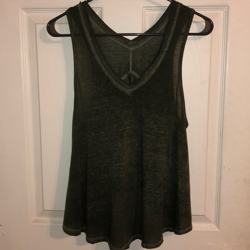 FREE people lose olive green tank top